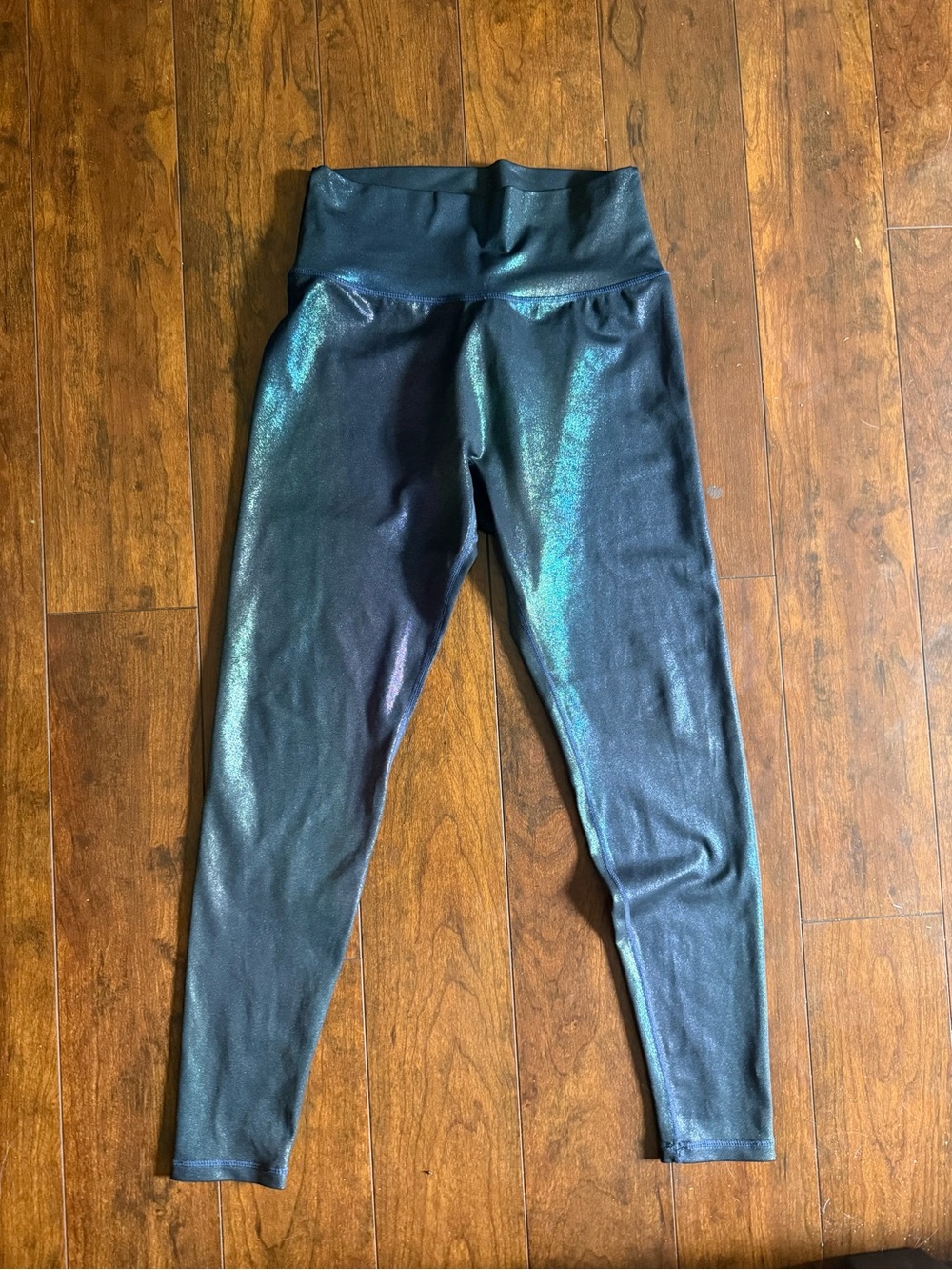 BuffBunny Iridescent Teal-Blue High Waist Leggings